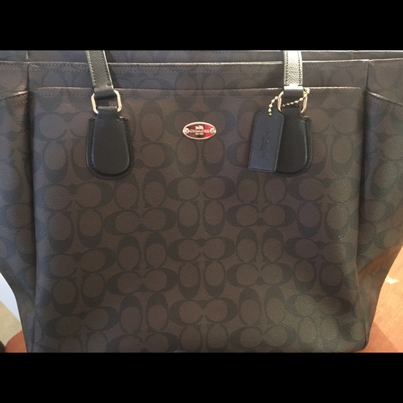 Leather Coach Diaper Bag - Picture 2 of 5